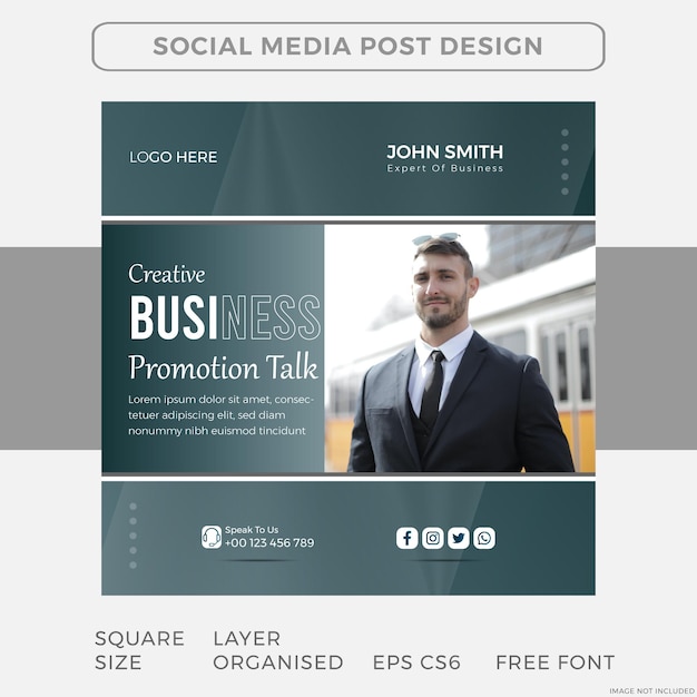 free vector social media post business design template
