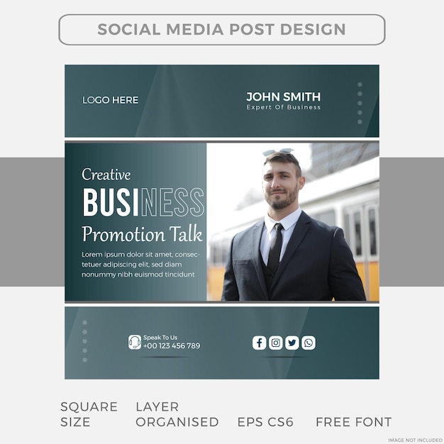 Vector free vector social media post business design template