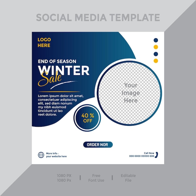 Free vector social media post template