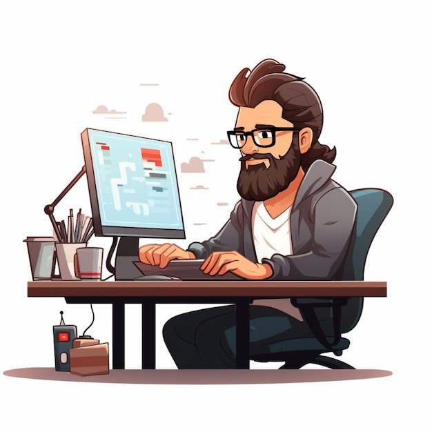 Free vector software development art illustration