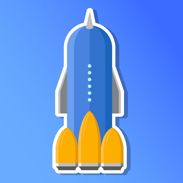 Free vector space spaceship cartoon icon