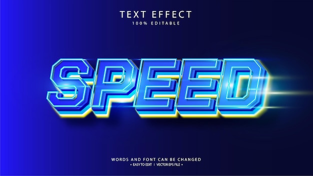 Free vector speed race text effect editable