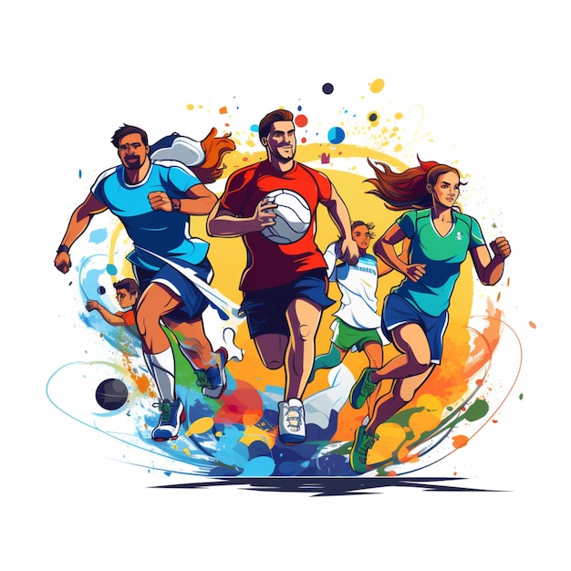 Free vector sports art illustration