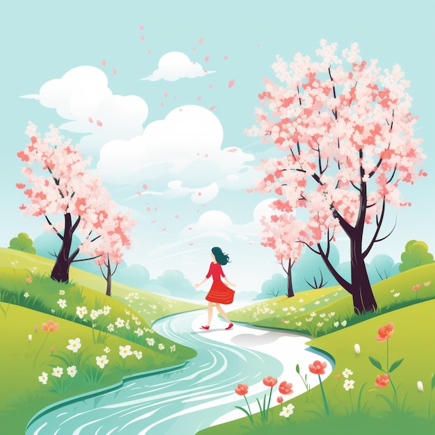 Free vector spring art illustration