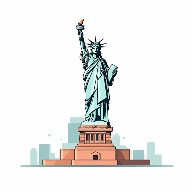 Vector free vector statue of liberty art illustration