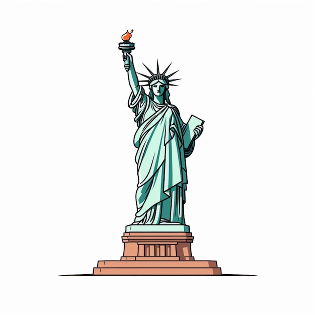 Vector free vector statue of liberty art illustration