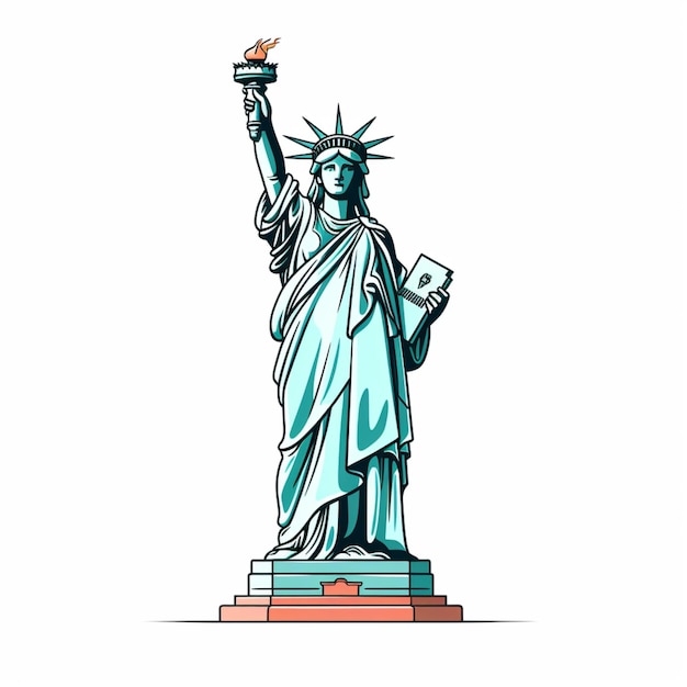 Vector free vector statue of liberty art illustration