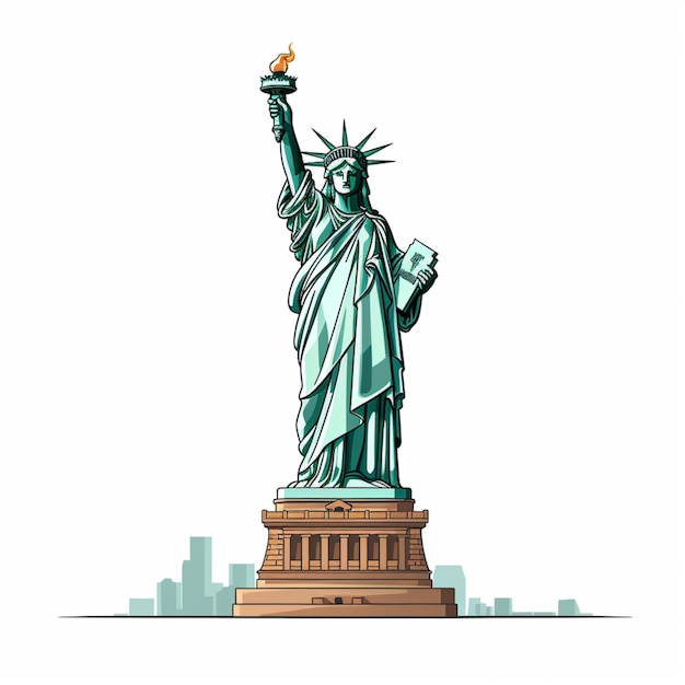 Vector free vector statue of liberty art illustration