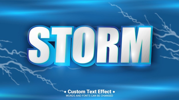 Free vector storm gamer text effect