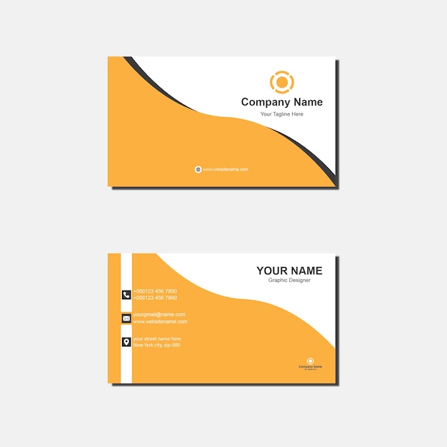 Free vector style modern business card template