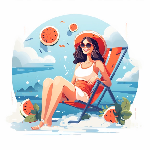 Free vector summer art illustration