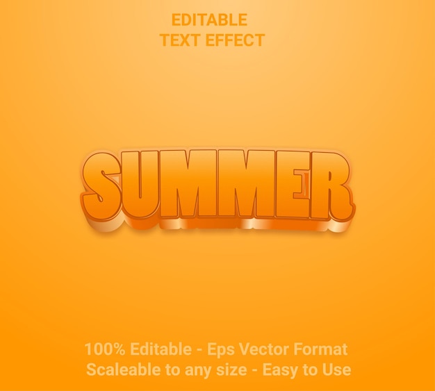 Free vector summer text effect editable