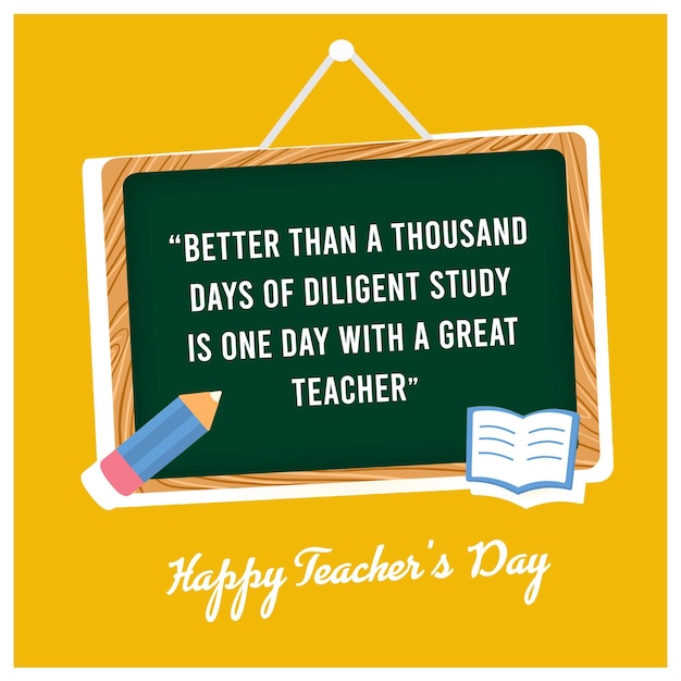 Free vector teacher day post design template