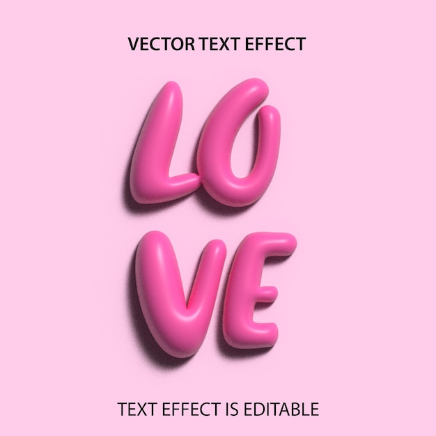 Free vector text effect editable