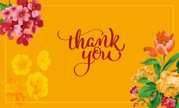 Free vector thank you wedding card