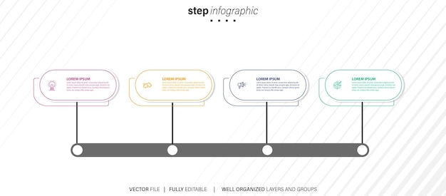 Vector free vector timeline with dates infographic template