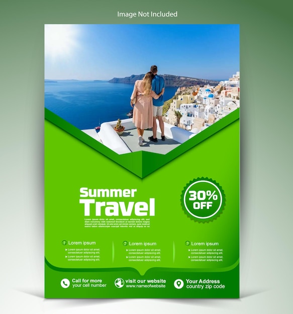 Vector free vector travel flyer design template