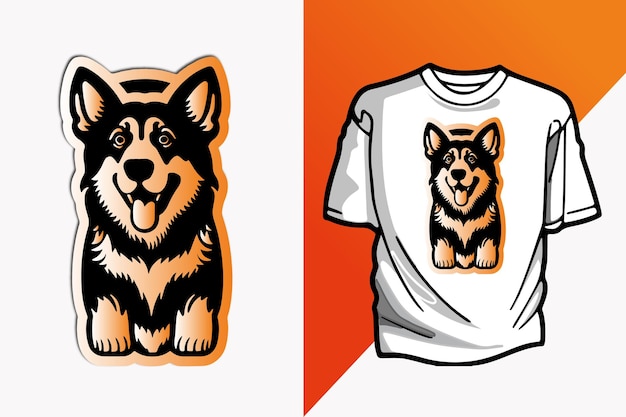 Free vector trendy dog tshirt design