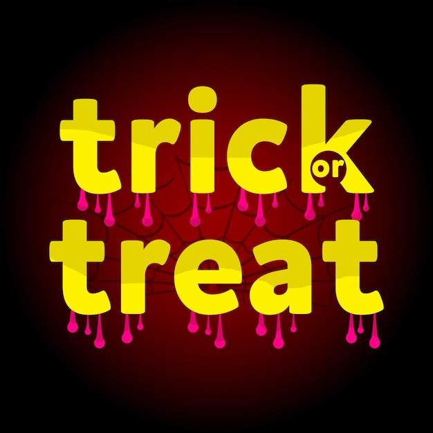 Vector free vector trick or treat lettering celebration typography design