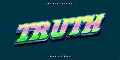 Vector free vector truth text effect