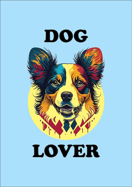 Вектор Бесплатный векторный дизайн футболки собака