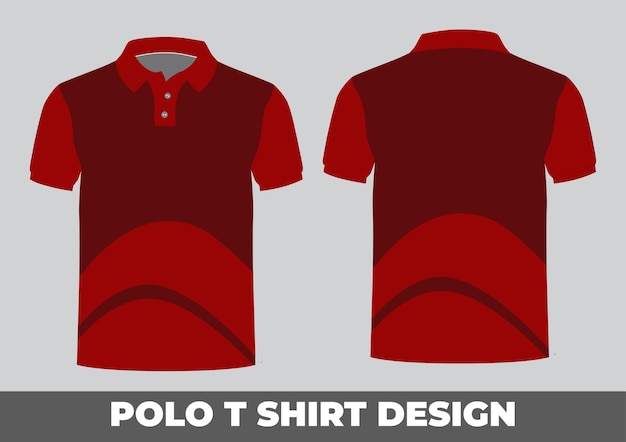 Free vector tshirt polo templates design red color design