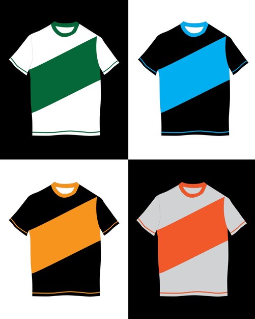 Free vector tshirt with 4 color