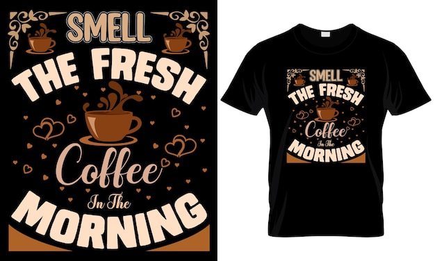 Free Vector Unique Coffee T-shirt Design