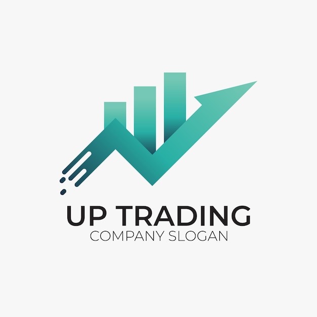Вектор Шаблон логотипа up trading бесплатно векторы