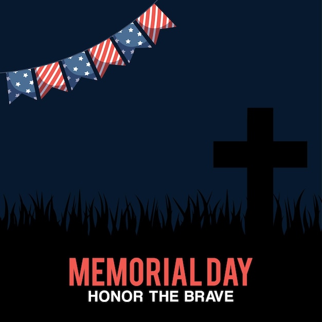 Vector free vector usa memorial day illustration