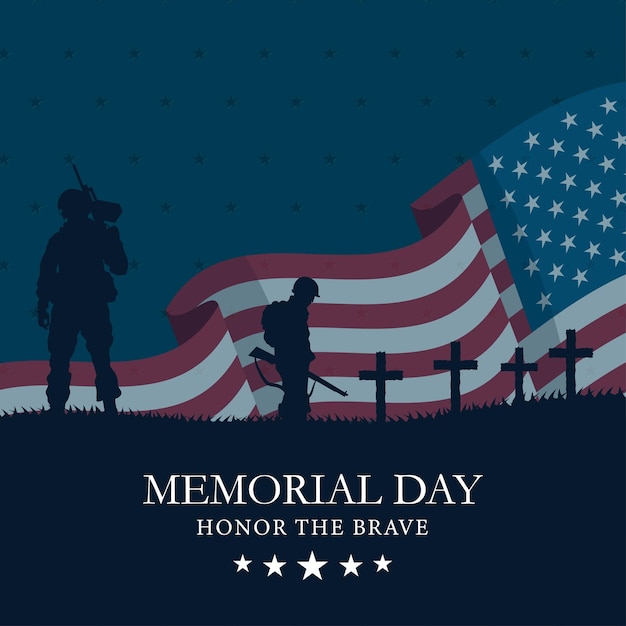 Vector free vector usa memorial day illustration