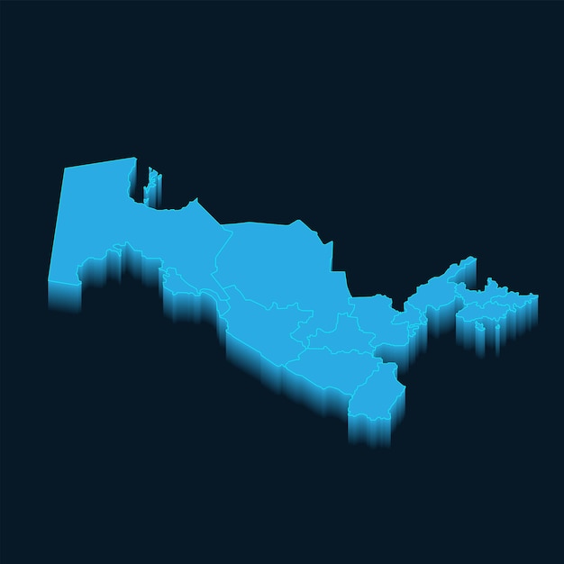 Vector free vector uzbekistan country map