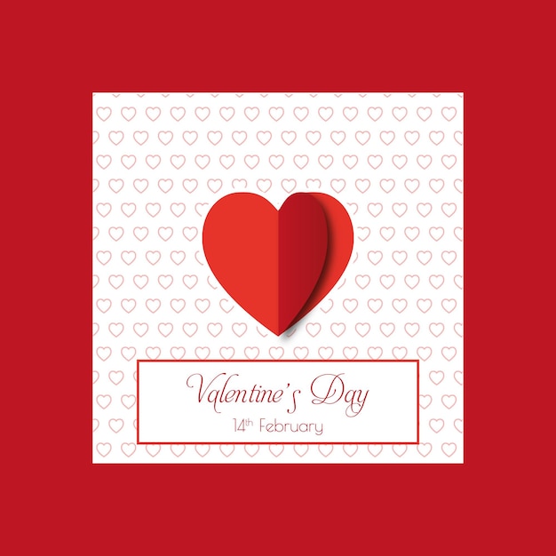 Free vector valentine's day instagram posts design template