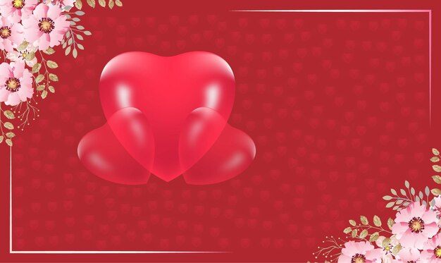 Vettoriali gratis san valentino cuori di carta rossa cartolina d'auguri illustrazione vettoriale