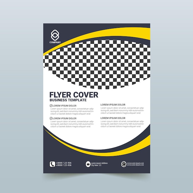 Free vector vertical business flyer template vector corporate business flyer template design