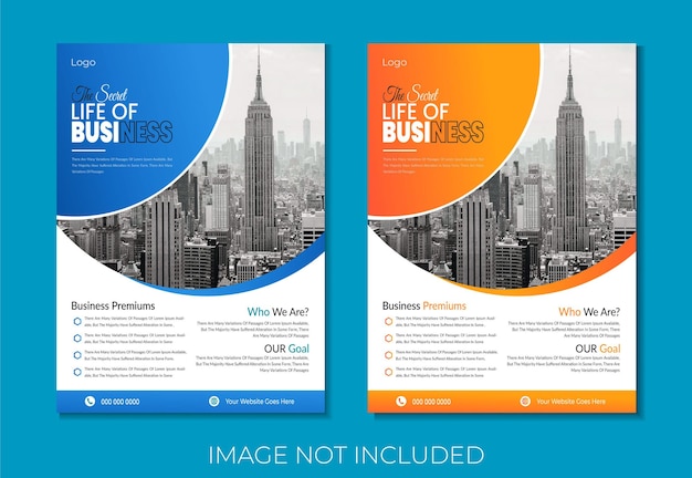 Free vector vertical business flyer template