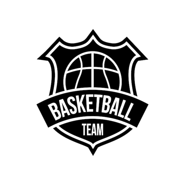 Modello di logotipo di basket vintage vettoriale gratuito