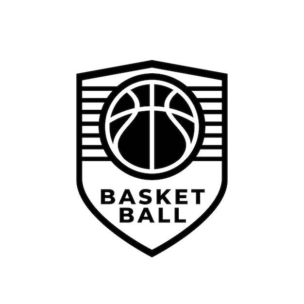 Vettore modello di logotipo di basket vintage vettoriale gratuito