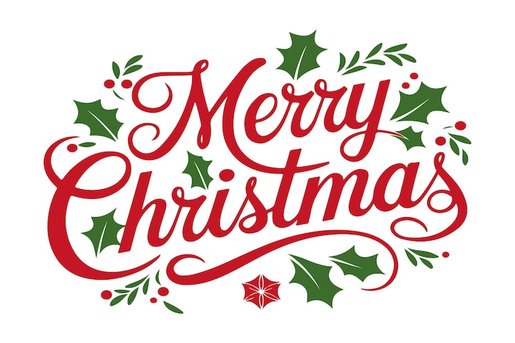 Free vector Vintage christmas lettering typography