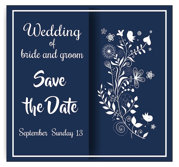 Vector free vector wedding invitation cards with decorations