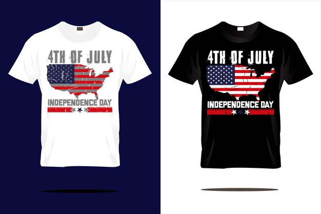 アメリカ合衆国の旗と無料ベクトル白い t シャツ
