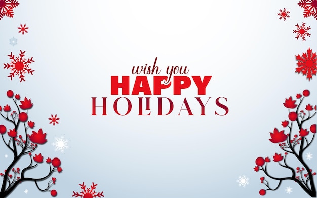 Vector free vector wish you happy holiday banner design with decorative floral background