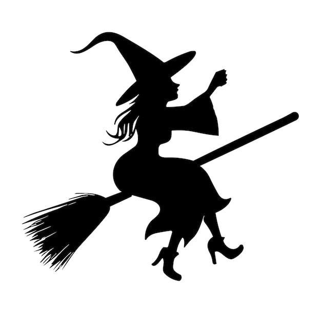 Free vector witch vector silhouette