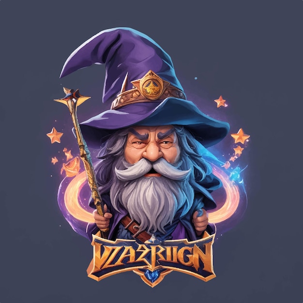 Free vector wizard mascot logo design