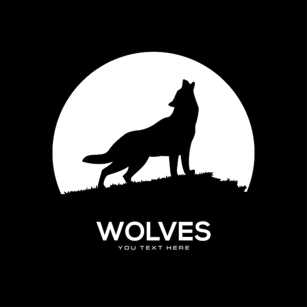 Бесплатная векторная коллекция логотипов волков