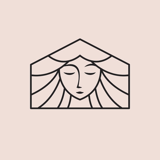 Vector free vector woman beauty logo