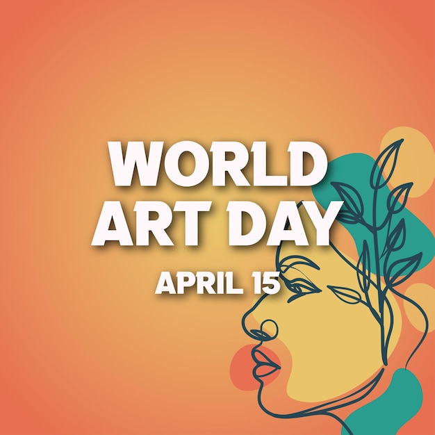 Premium Vector | Free vector world art day illustration