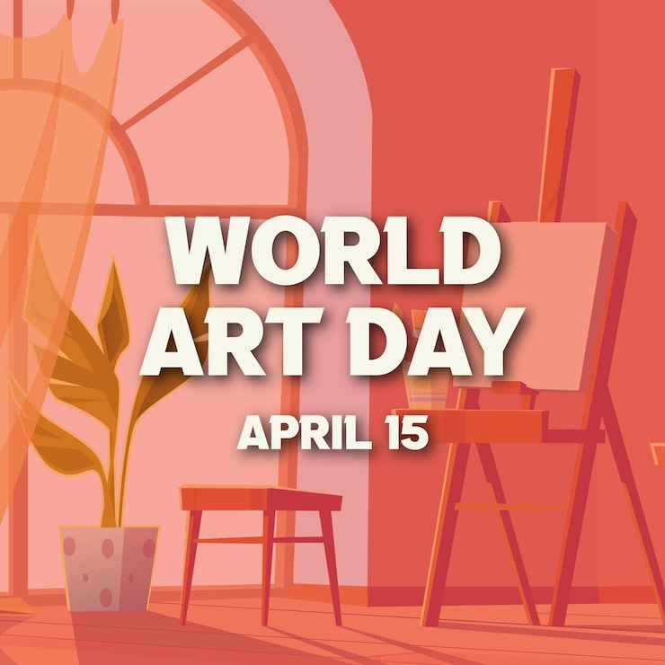 Vector free vector world art day illustration