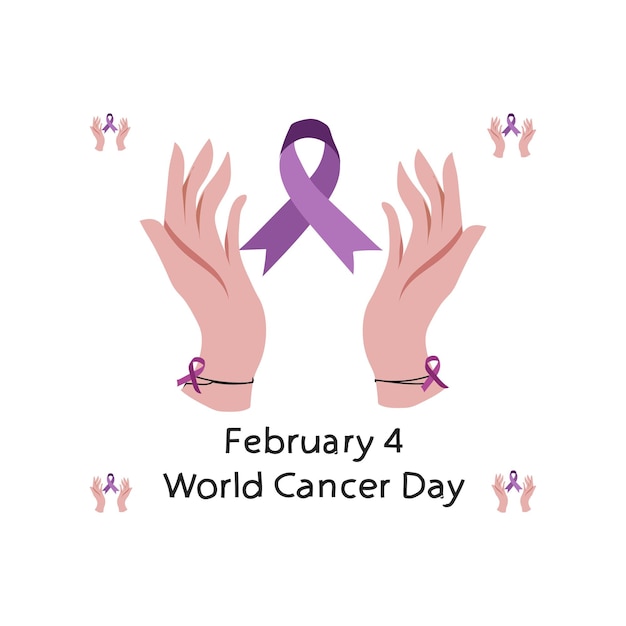 Vector free vector world cancer day vector illustration