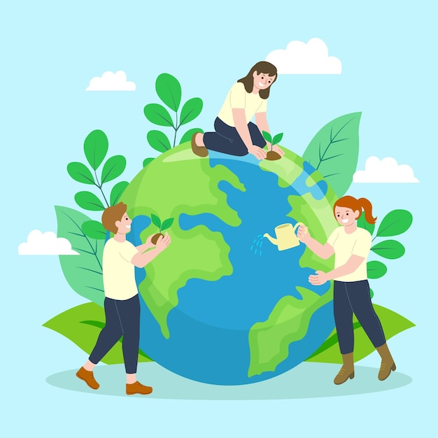 Free Vector World environment day Illustration